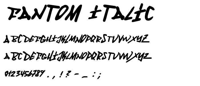 Fantom Italic font